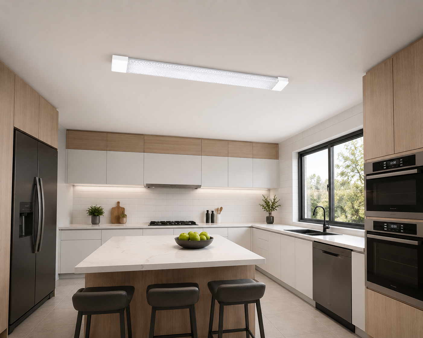 60cm Prismatic LED Batten Ceiling Light - 18Watt