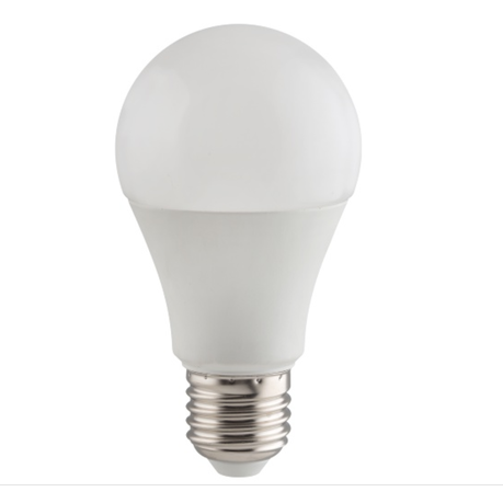 White LED light bulb on a white background