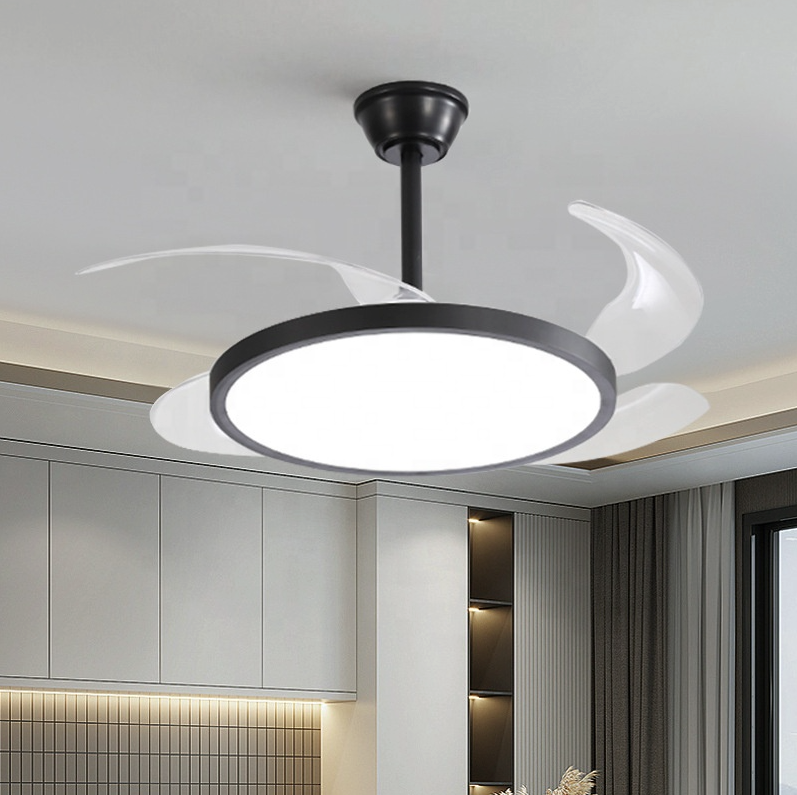 Slim Line Retractable Blade Ceiling Fan With Remote