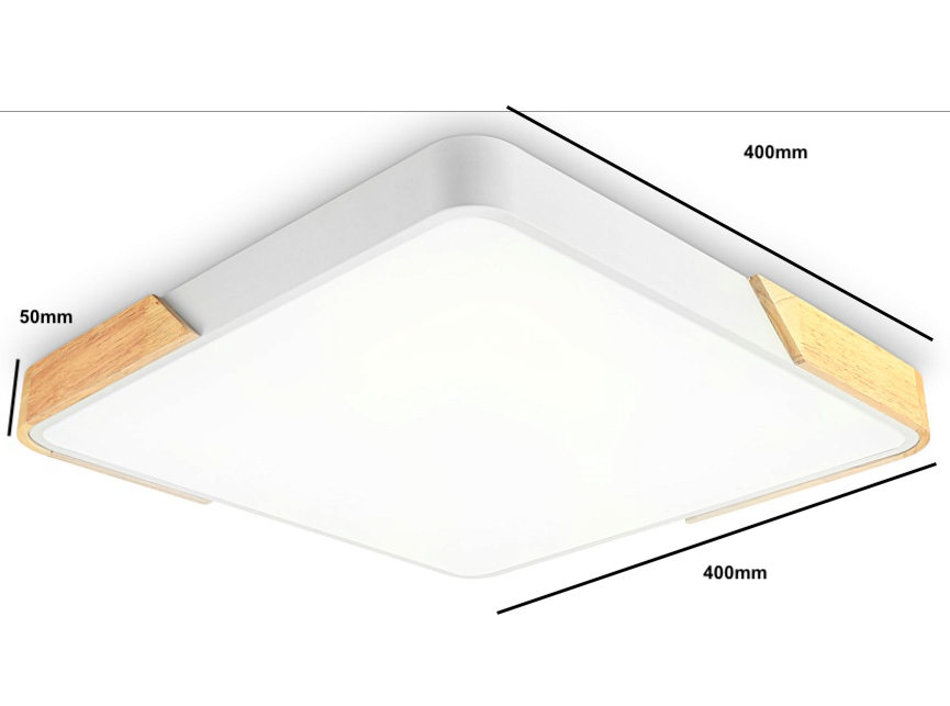 36w Modern Flush Mount Ceiling Light With Built in LED - 400mm