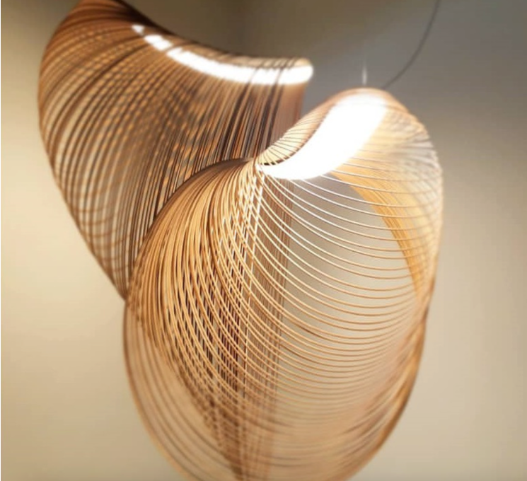 Extra Large Natural Wood Pendant Chandelier