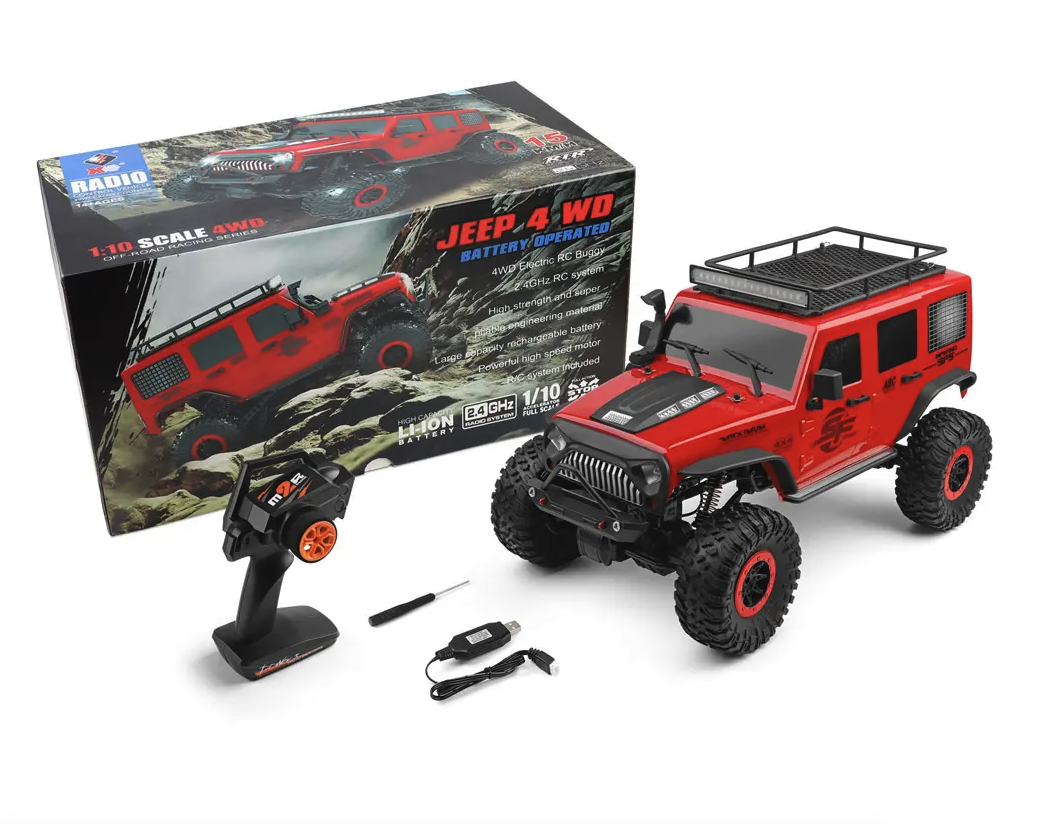 Wltoys 104311 Jeep Wrangler Rock Crawler Radio Control Car 4x4 Dual Motor