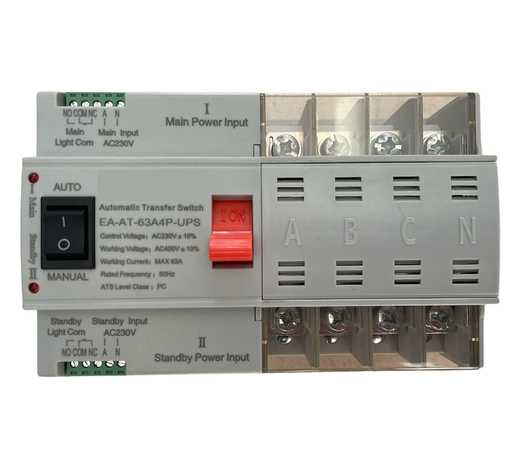 4 Pole Automatic Dual Power UPS Transfer Switch - Square Type