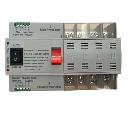 4 Pole Automatic Dual Power UPS Transfer Switch - Square Type