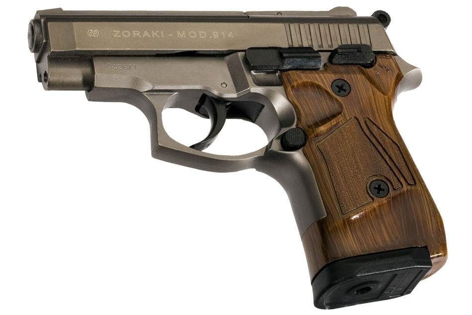 M914 SATIN WOODEN ZORAKI 9MM P.A.K BLANK FIRING