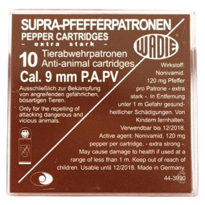 WADIE SUPRA PEPPER CARTRIDGES, 10 PER PACK