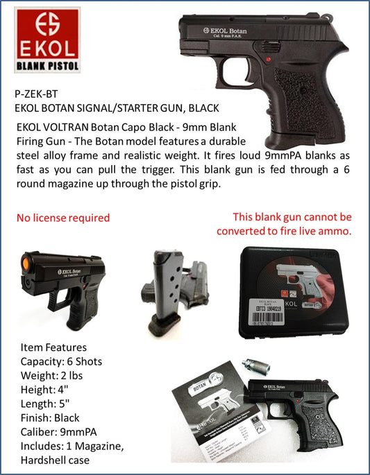 EKOL BOTAN SIGNAL/STARTER GUN, BLACK