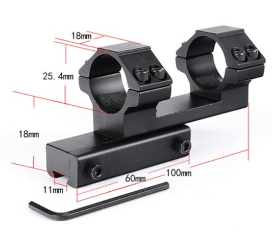 Dovetail off-set scope mount for 30mm scope tubes