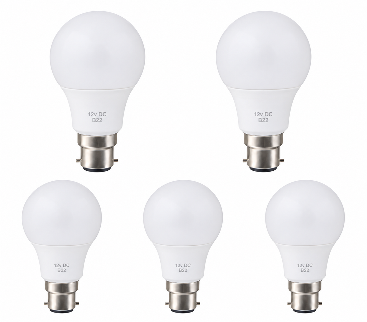 5 Pack - 12v LED 9w Light Bulb - Not 220v