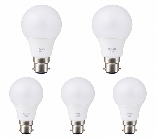 5 Pack - 12v LED 9w Light Bulb - Not 220v