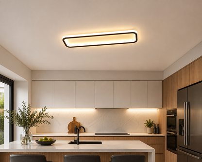 48w Modern Flush Mount Ceiling Light With Built in LED - 400mm