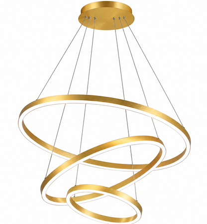 Gold Pendant Light Three Rings