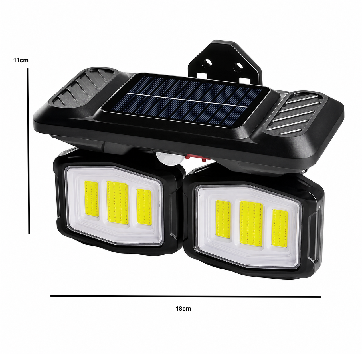 Solar Powered Double-Wall Light with Motion Sensor - 28w