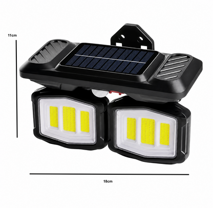 Solar Powered Double-Wall Light with Motion Sensor - 28w