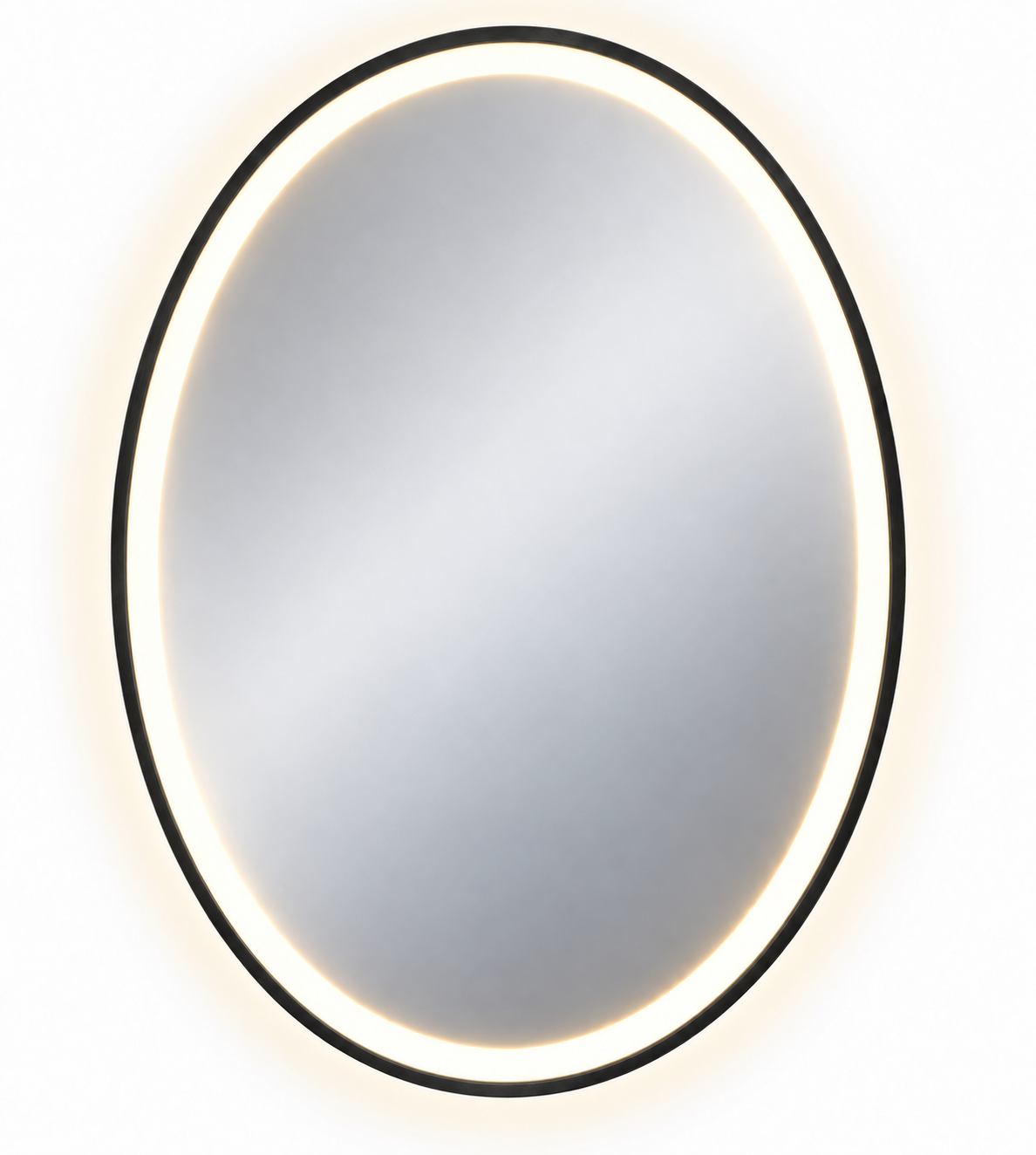 80cmx60cm Smart Touch LED Bathroom Mirror Oval - Gold Or Black