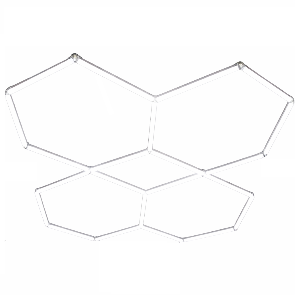 Hexagon Grid Led Car Garage Light 190cm x 160cm