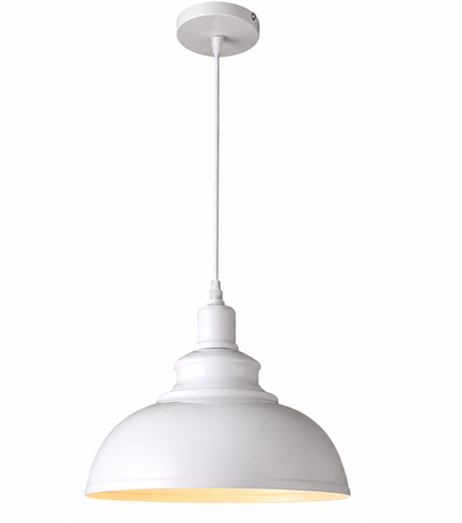 White Round Pendant Light - 300mm