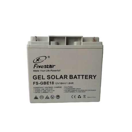 12V 18Ah gel battery for solar and backup systems. Maintenance-free, deep-cycle design with sealed build for safe indoor and outdoor power storage.
