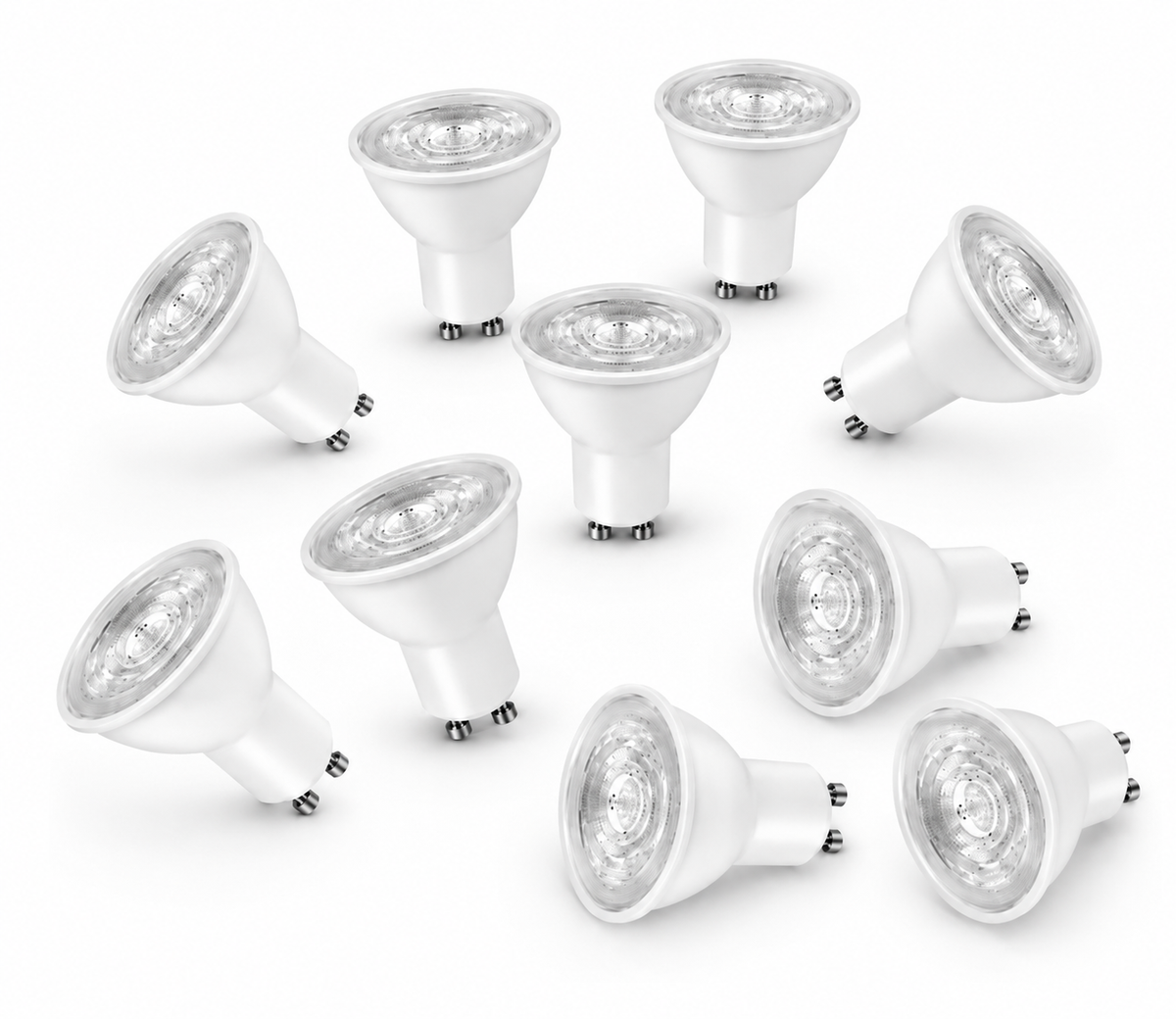 Fivestar Dimmable LED 6w Down lights GU10 Cool / Warm / Neutral White - Pack of 10