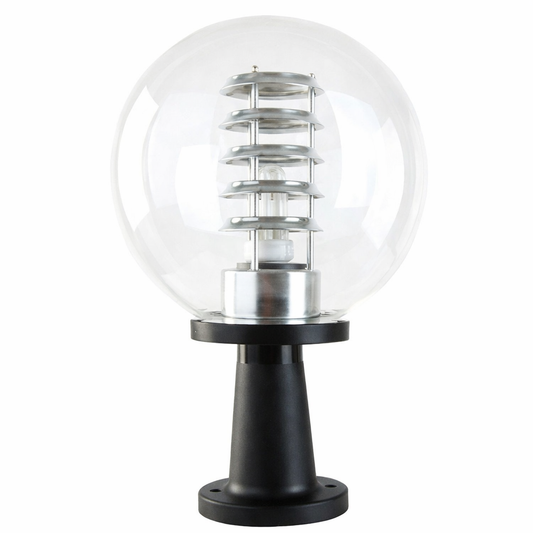 Transparent Round Outdoor Wall Post Lamp