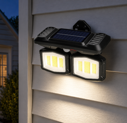 Solar Powered Double-Wall Light with Motion Sensor - 28w