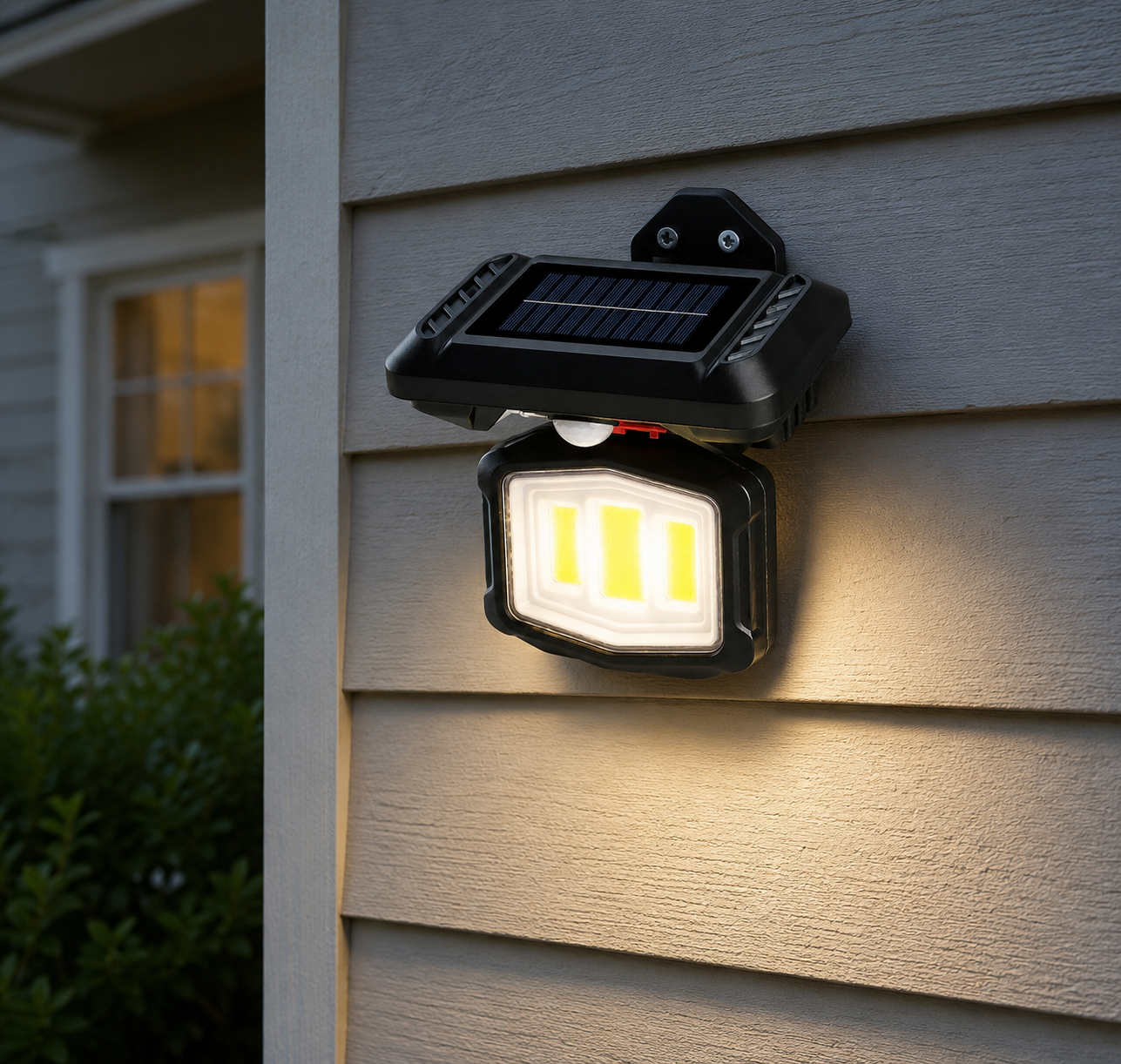 Solar Powered Wall Light With Motion Sensor - 18w