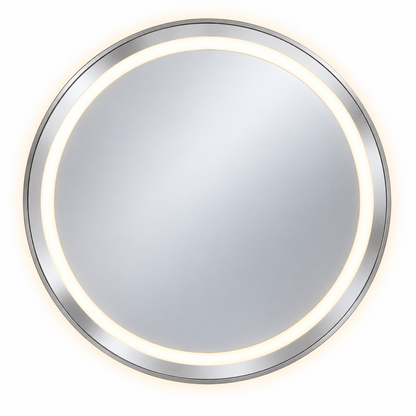 70cm Smart Touch LED Bathroom Mirror Round - Silver