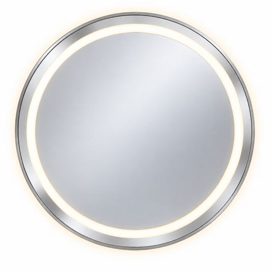 70cm Smart Touch LED Bathroom Mirror Round - Silver