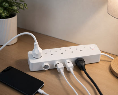 9 Way Multi Plug Adapter With Overload Protection