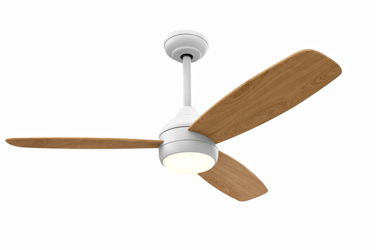 PCP Compact LED Ceiling Fan with Reversible Blades – 76cm White