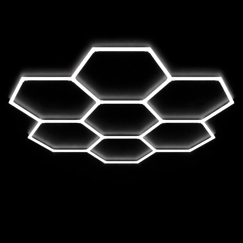 Hexagon Grid Led Car Garage Light 2.4m x 2.6m