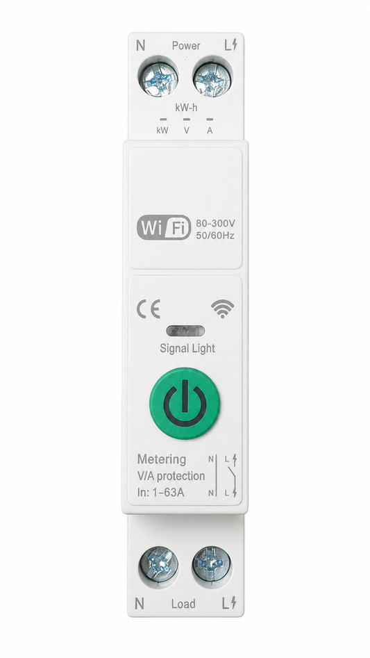63A Smart WiFi Geyser Switch With Metering