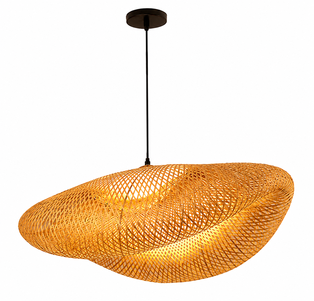 Rustic Basket Style Weaved Pendant Ceiling Light