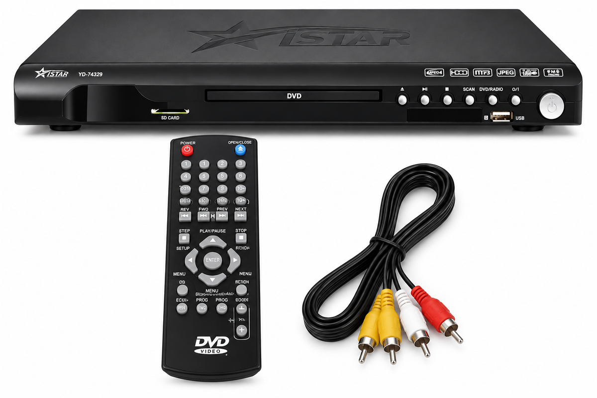 DVD Player With USB/SD Slot & FM Radio
