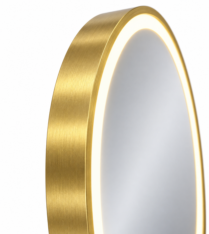 Gold Smart Touch LED Bathroom Mirror Oval 80cmx60cm