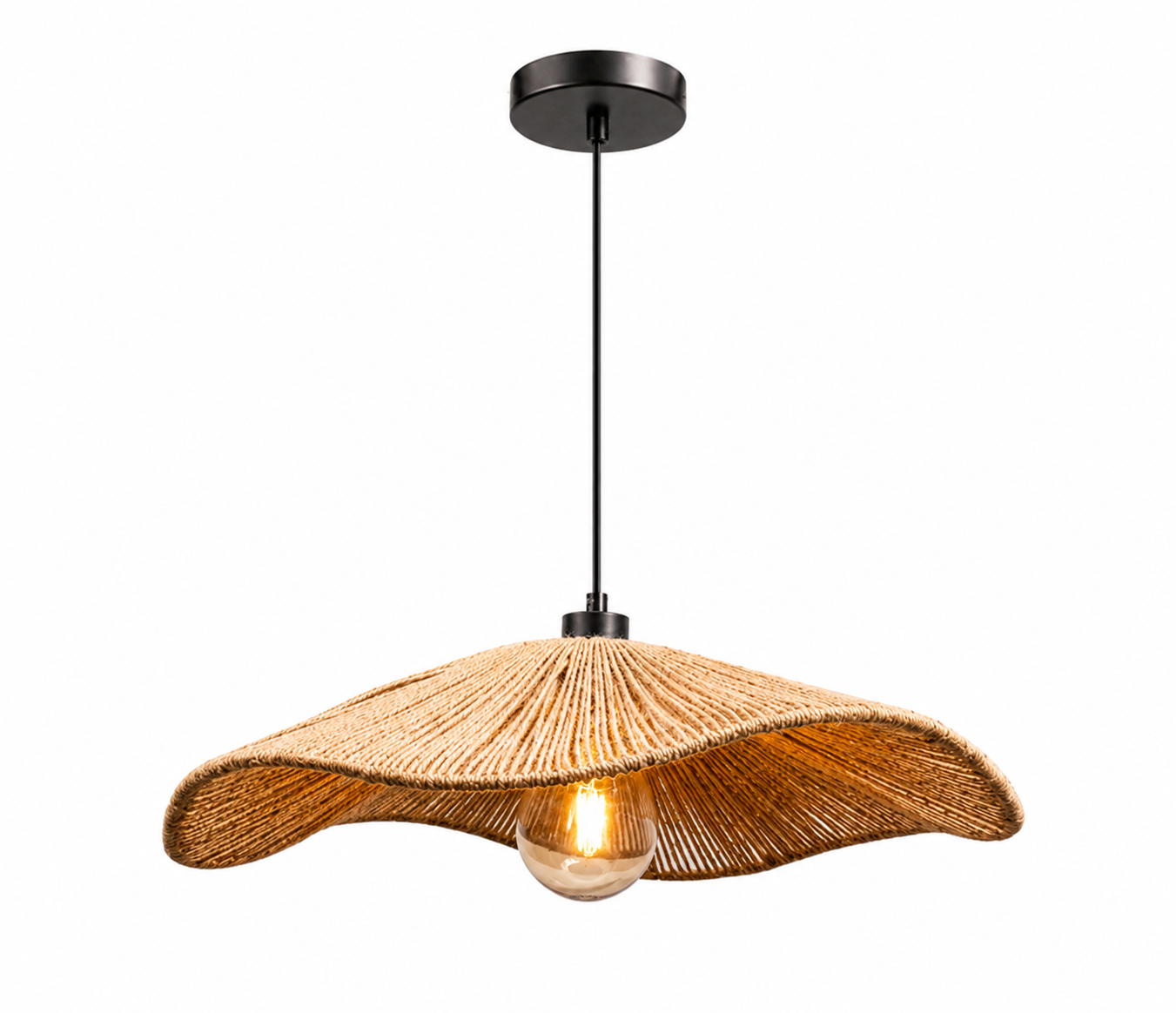 Rustic Rope Pendant Ceiling Light