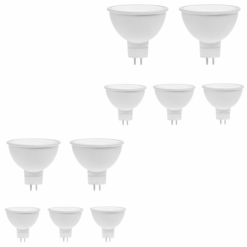 Fivestar 12v LED 6w Down lights MR16 Cool White - Pack of 10