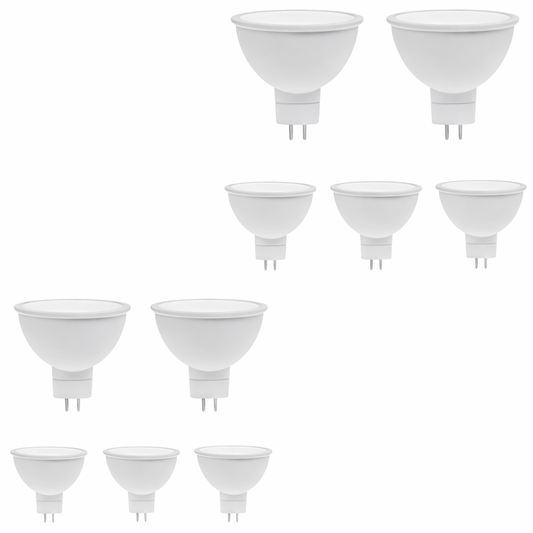 Fivestar 12v LED 8w Down lights MR16 Cool White - Pack of 10