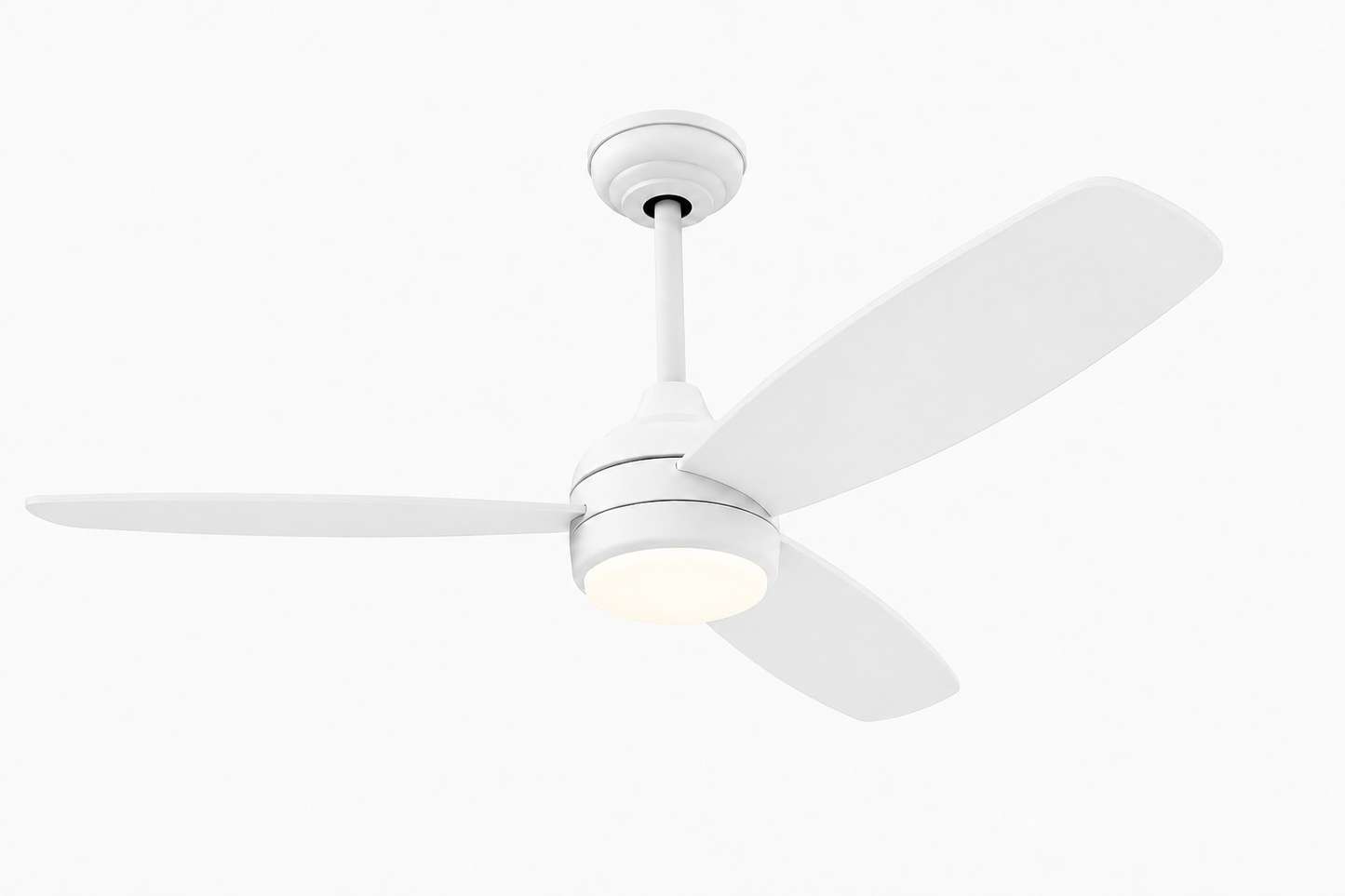 PCP Compact LED Ceiling Fan with Reversible Blades – 76cm White