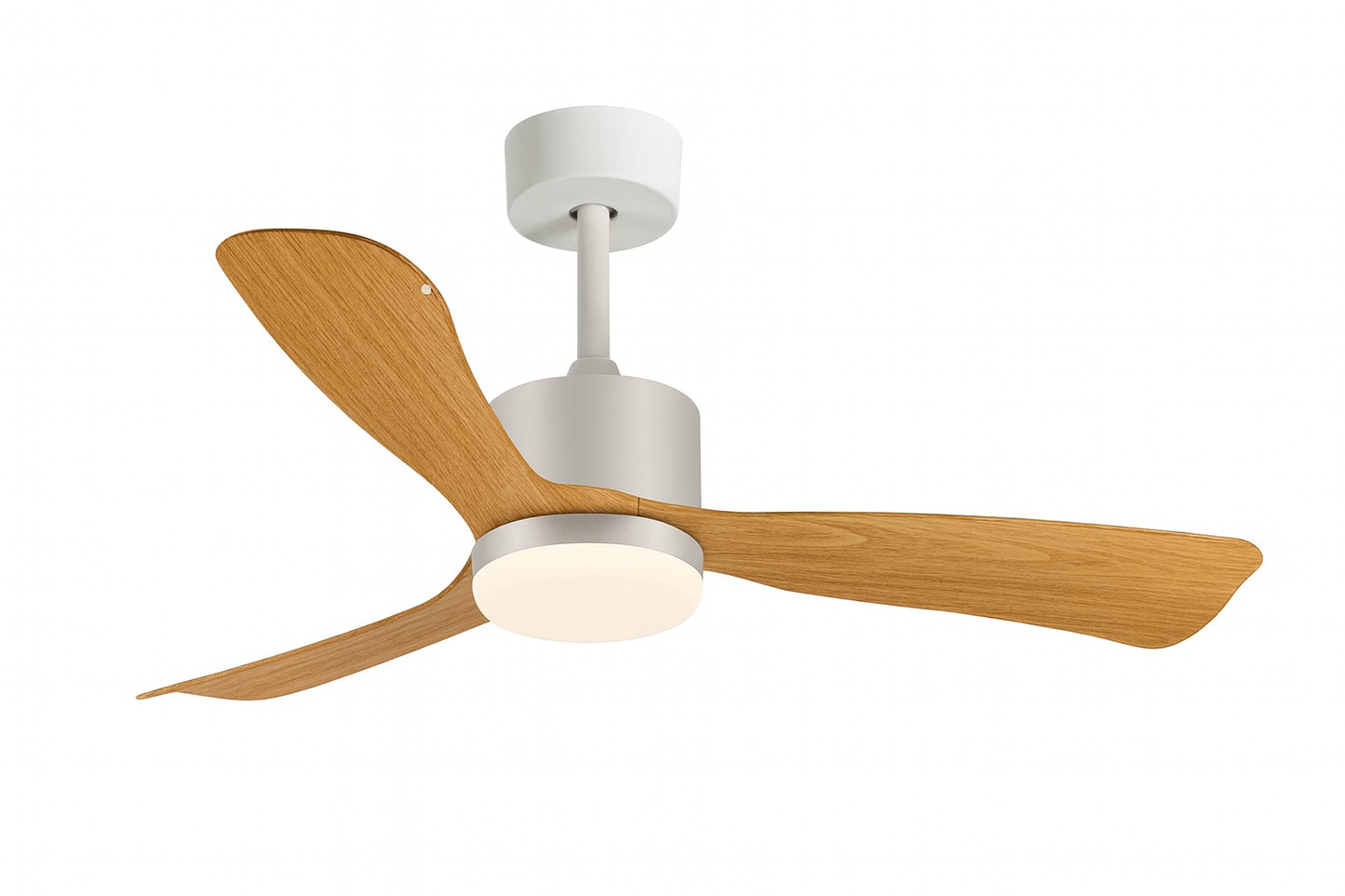 Wood LED Light Ceiling Fan With Remote - 107cm