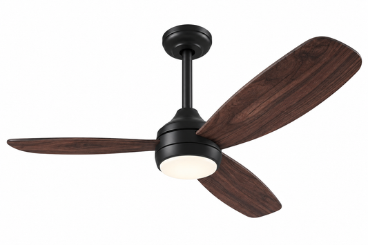 LED Ceiling Fan With Interchangeable Colour Blades & Remote - Black