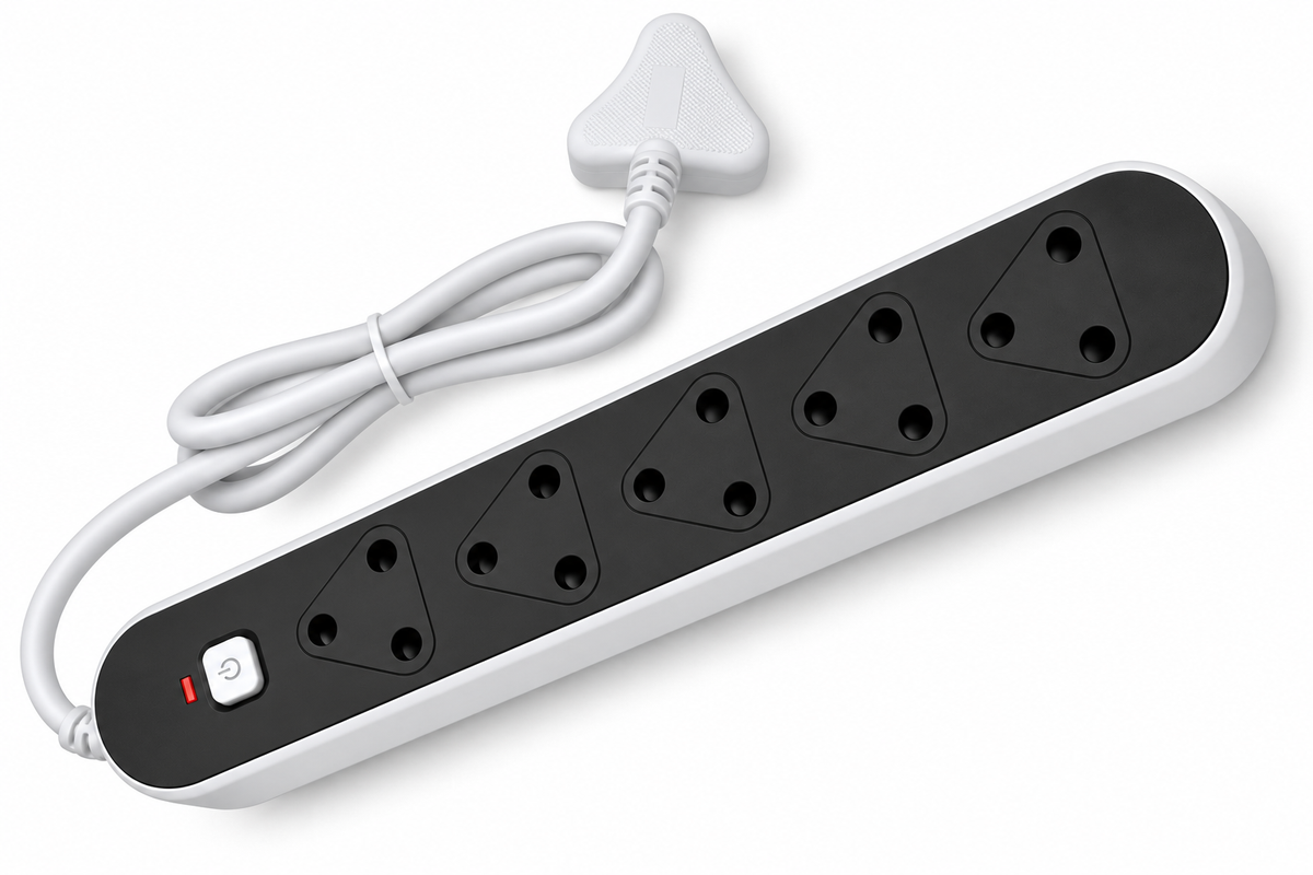 5 Way Multi Plug Sockets Adapter With Overload Protection