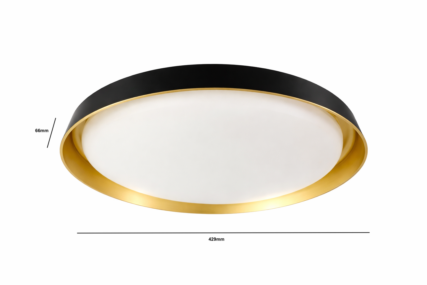 48w Decorative Ceiling Light With Built in LED - Black & Gold