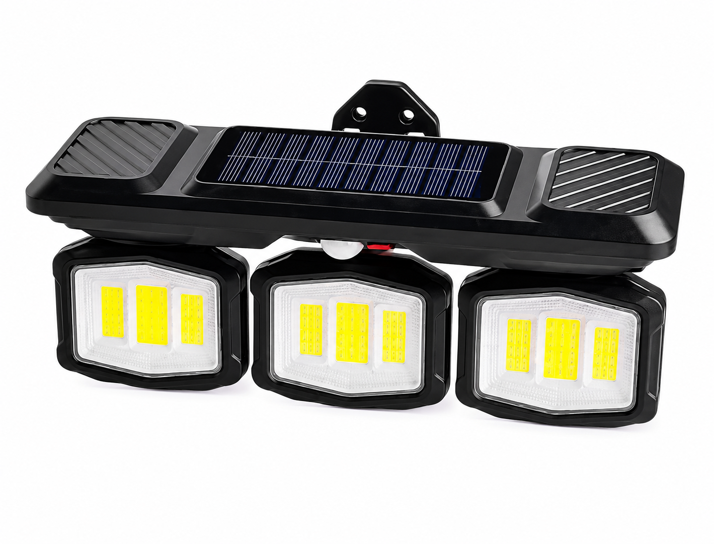 38w Solar Powered Triple Wall Light With Motion Sensor