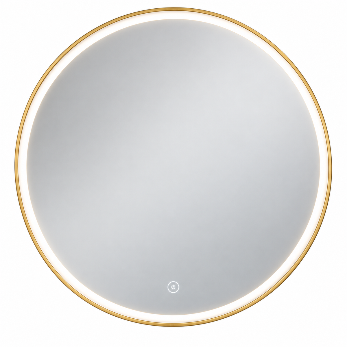 90cm Smart Touch LED Bathroom Mirror Round - Silver Or Gold
