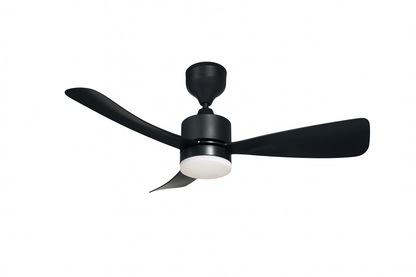 Black LED Light Ceiling Fan With Remote - 107cm