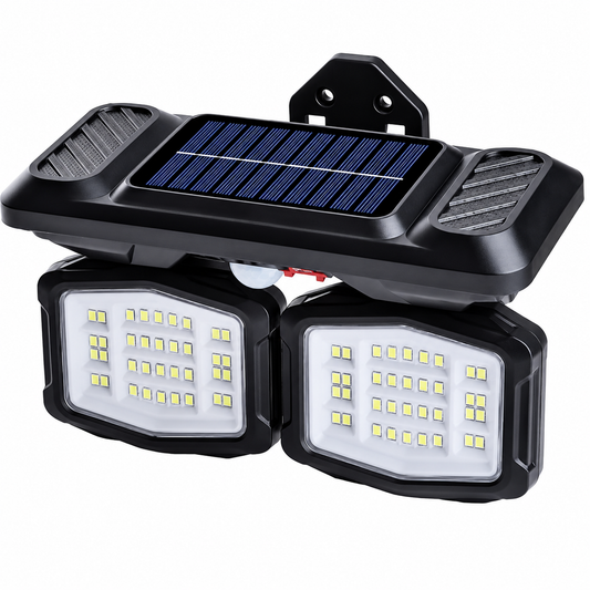 Solar Powered Double-Wall Light with Motion Sensor - 28w