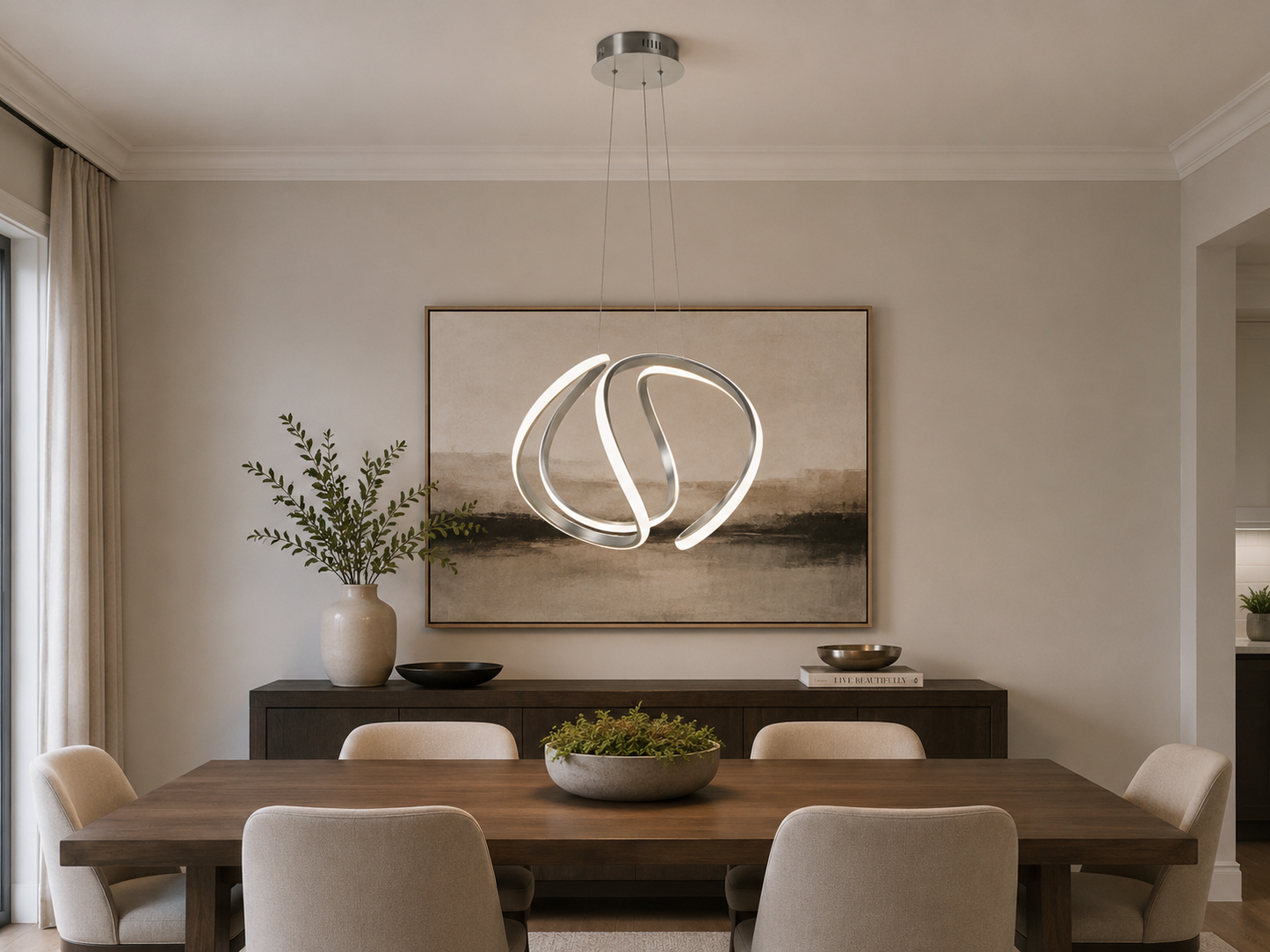 Modern LED Pendant Lights Aluminium & Acrylic