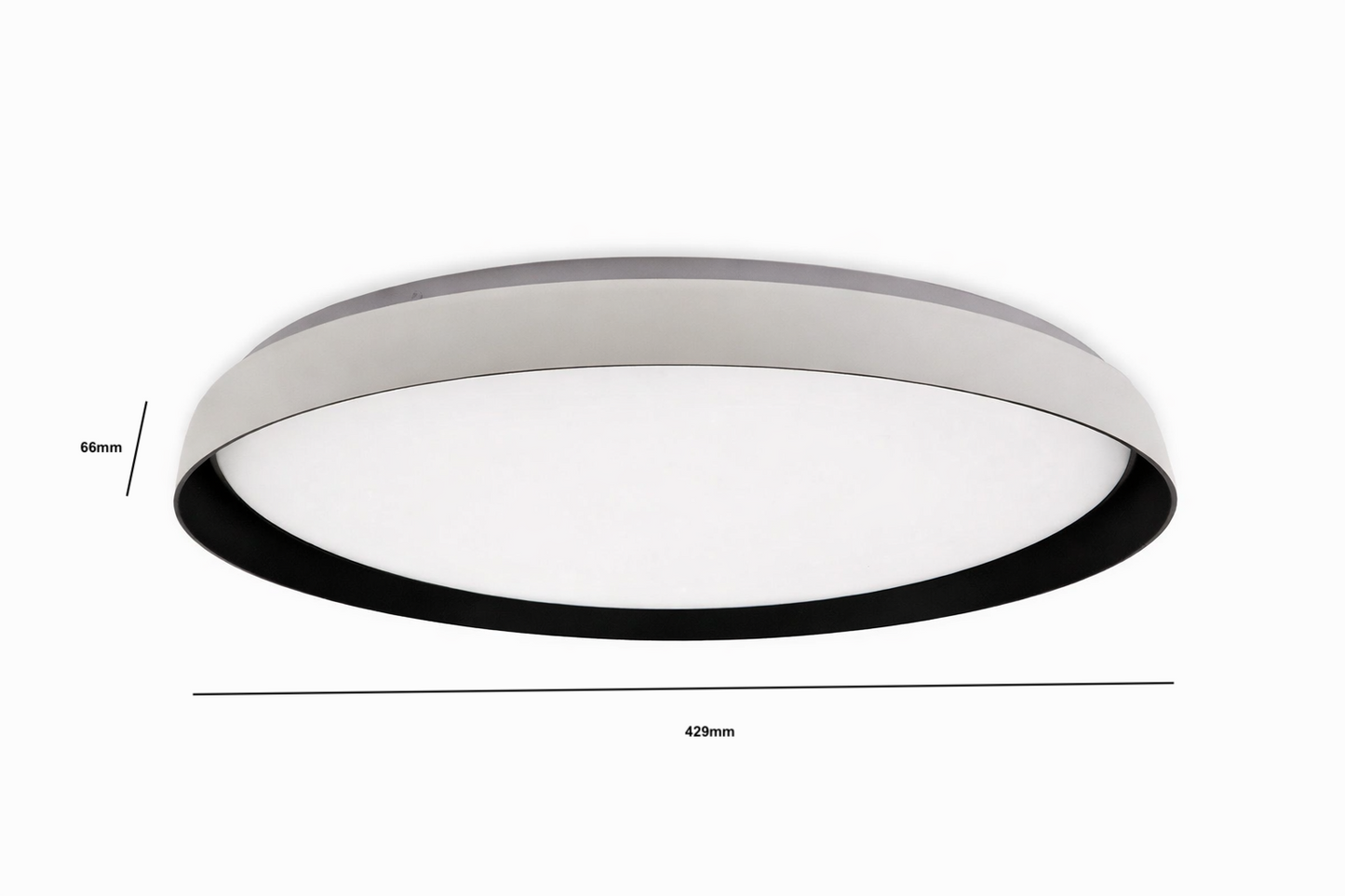 48w Decorative Ceiling Light With Built in LED - White & Black