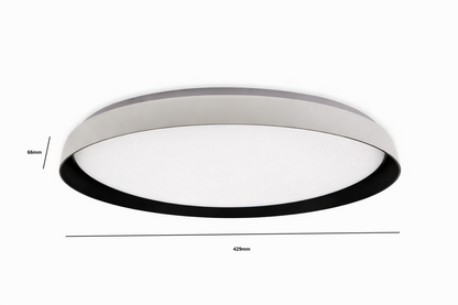 48w Decorative Ceiling Light With Built in LED - White & Black